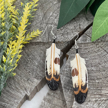 Bison Hoof Bone Earring