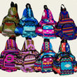 Colourful Aztec One Strap Backpack