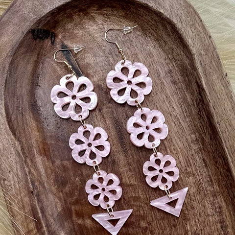 Three Flower Earrings