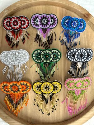 3 Circle Fringe Barrette - Large